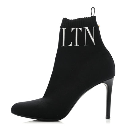 Valentino Garavani Body Tech Knit Sock Boots 39 Black 1 of 8