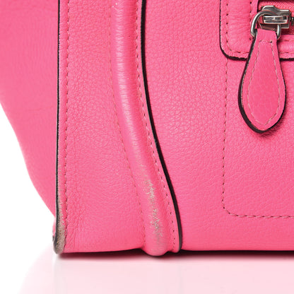 Celine Drummed Calfskin Mini Luggage Fluo Pink 20 of 20