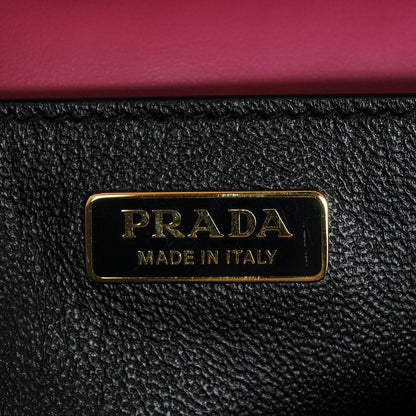 Prada City Calf Saffiano Cahier Bag Fuxia Black 6 of 6
