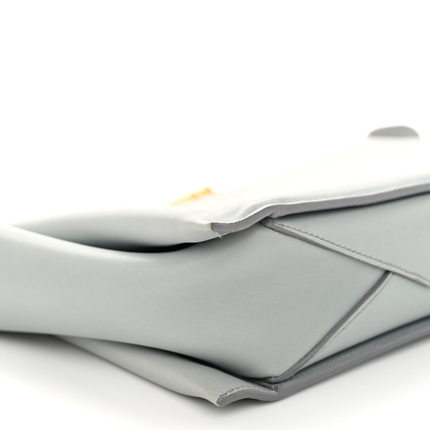 Smooth Calfskin Tri-Fold Clutch on Chain Cloud