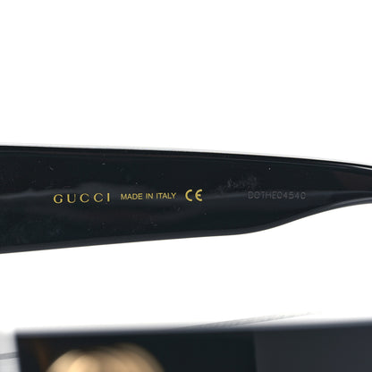 Gucci Acetate Square Frame Sunglasses GG0083S Glitter Red Black Green 6 of 9