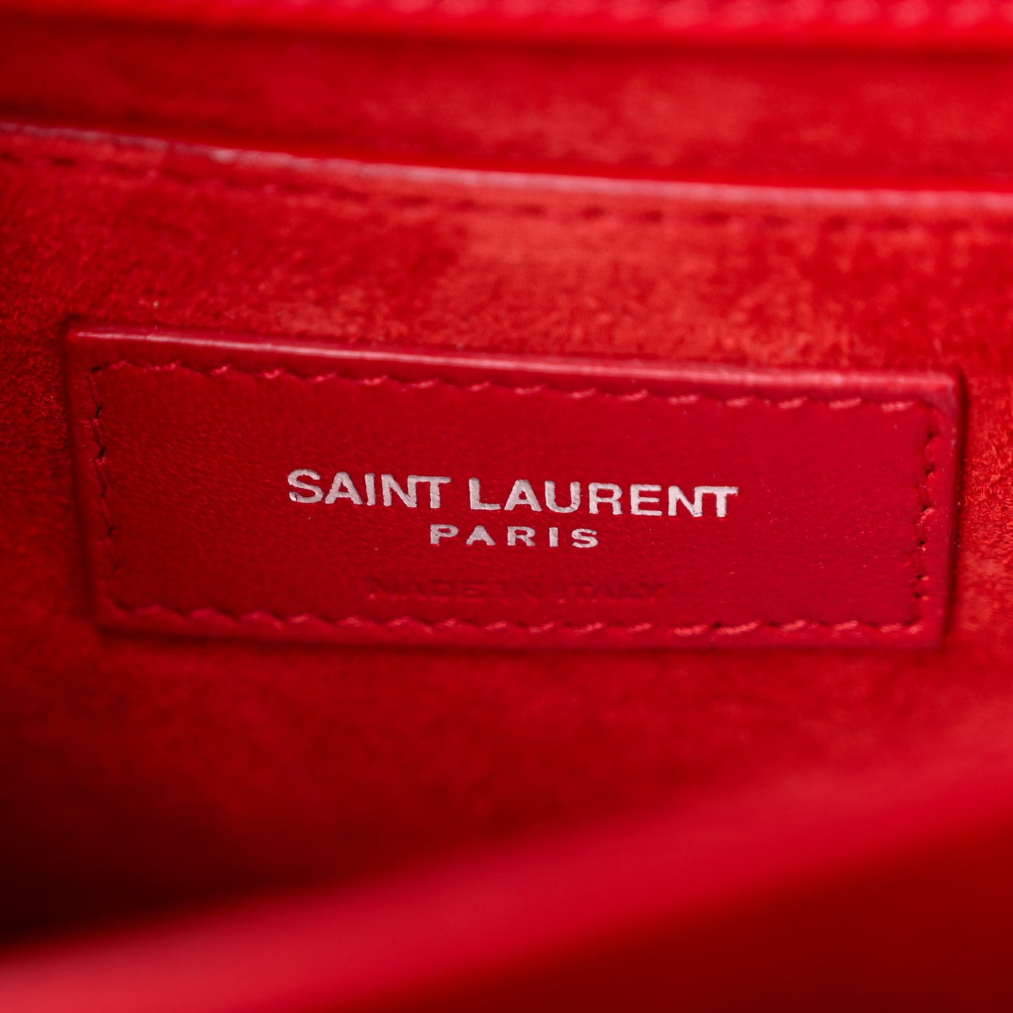 Calfskin Crocodile Embossed Medium Monogram Sunset Rouge Eros