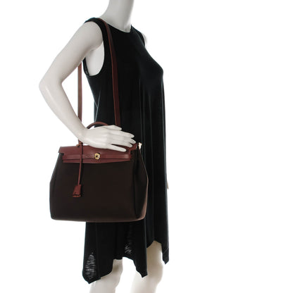 Hermes Vache Hunter Toile Herbag 30 PM Havane 2 of 9