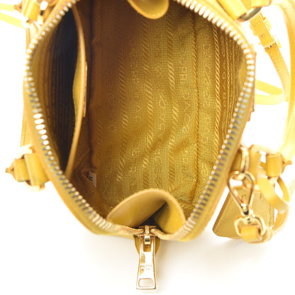 Prada Saffiano Lux Mini Promenade Tote Yellow 5 of 9