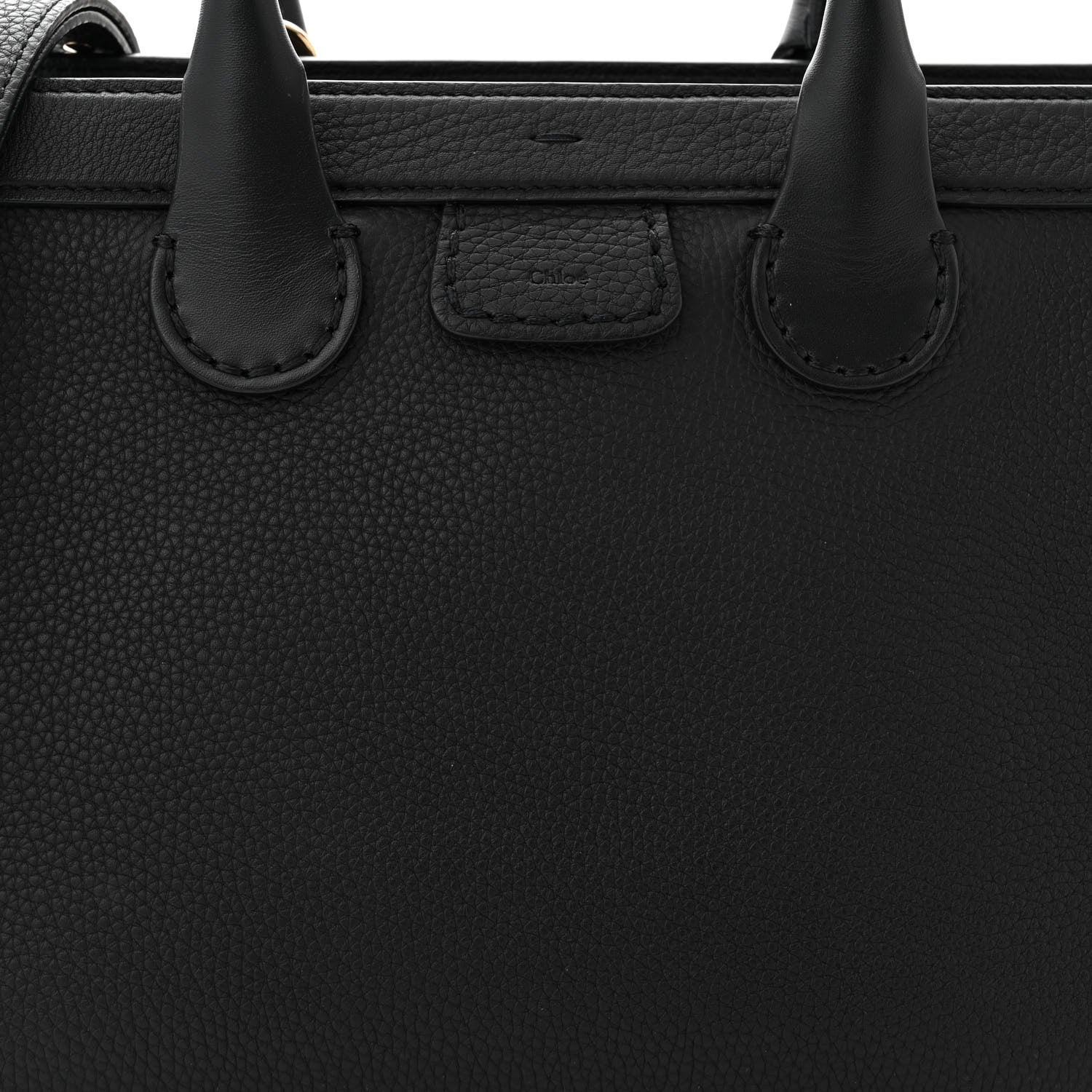 Chloe Grained Calfskin Small Edith Top Handle Bag Black 7 of 9