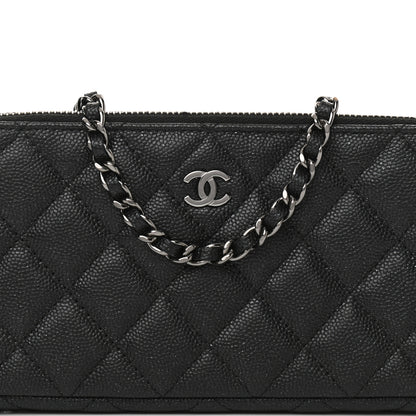 Chanel Iridescent Caviar Quilted Small Clutch With Chain Black 11 of 12