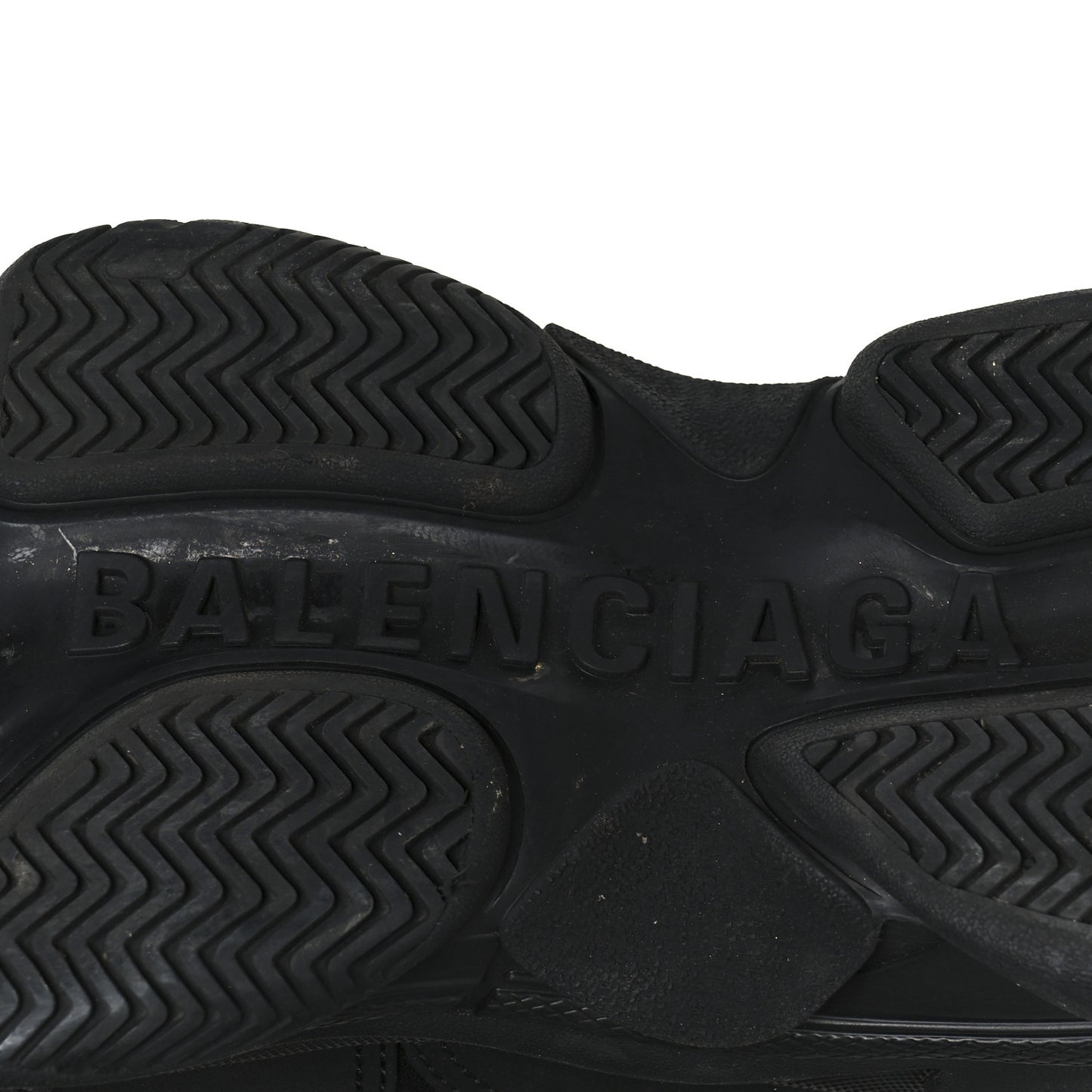 Technical Fabric Allover Logo Womens Triple S Sneakers 37 Black White