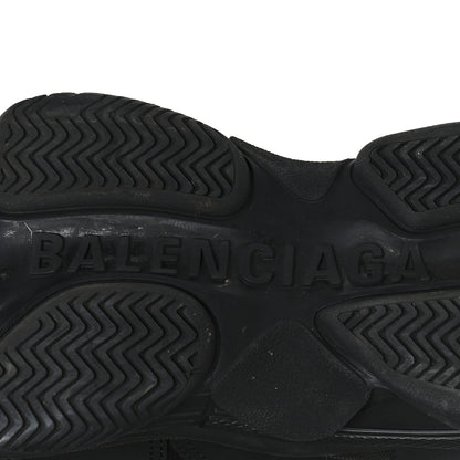 Balenciaga Technical Fabric Allover Logo Womens Triple S Sneakers 37 Black White 7 of 9