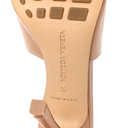 Bottega Veneta Lambskin Stretch Mule Sandals 37 Porridge 6 of 8