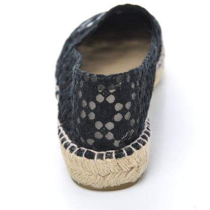 Chanel Lace Patent CC Espadrilles 38 Black 9 of 21