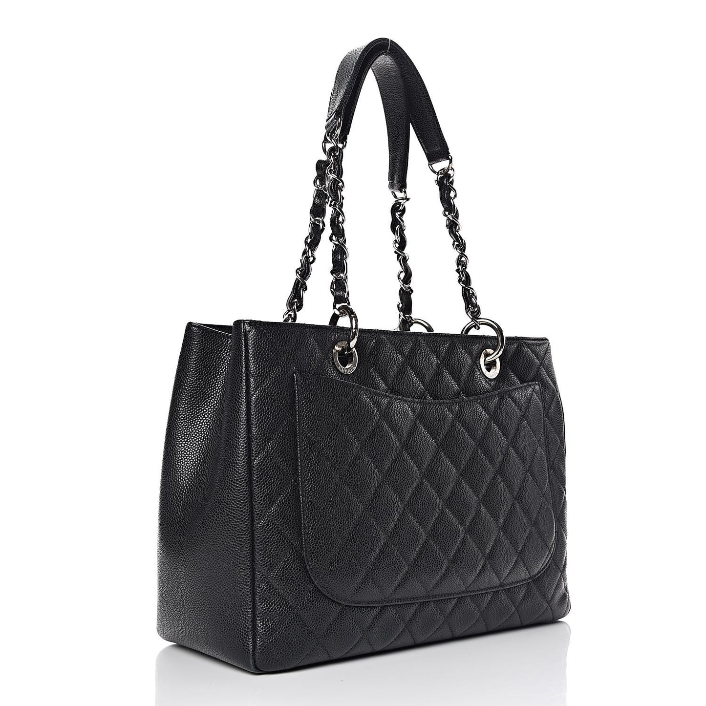 Caviar Quilted Grand Shopping Tote GST Black