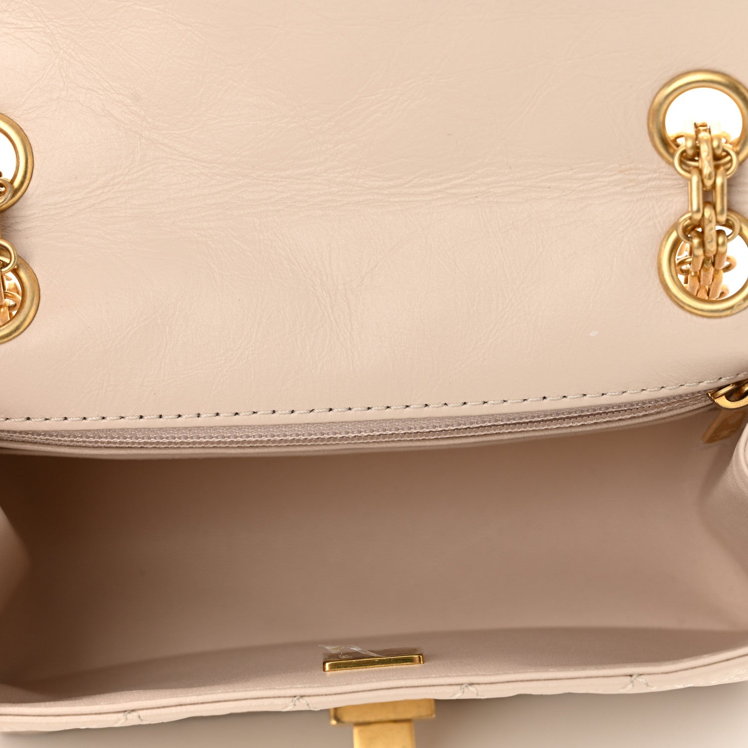 Chanel Aged Calfskin Quilted 2.55 Reissue Mini Flap Light Beige 5 of 12