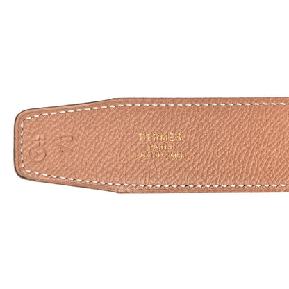 Hermes Box Courchevel 32mm H Belt 70 Bleu Marine Gold 4 of 8