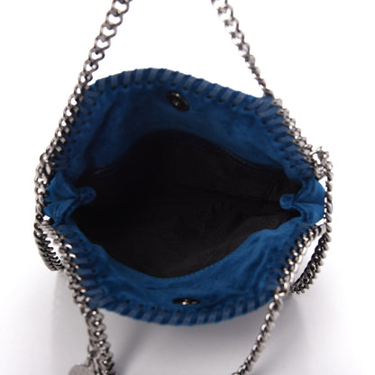 Stella McCartney Velvet Tiny Falabella Tote Blue 5 of 9
