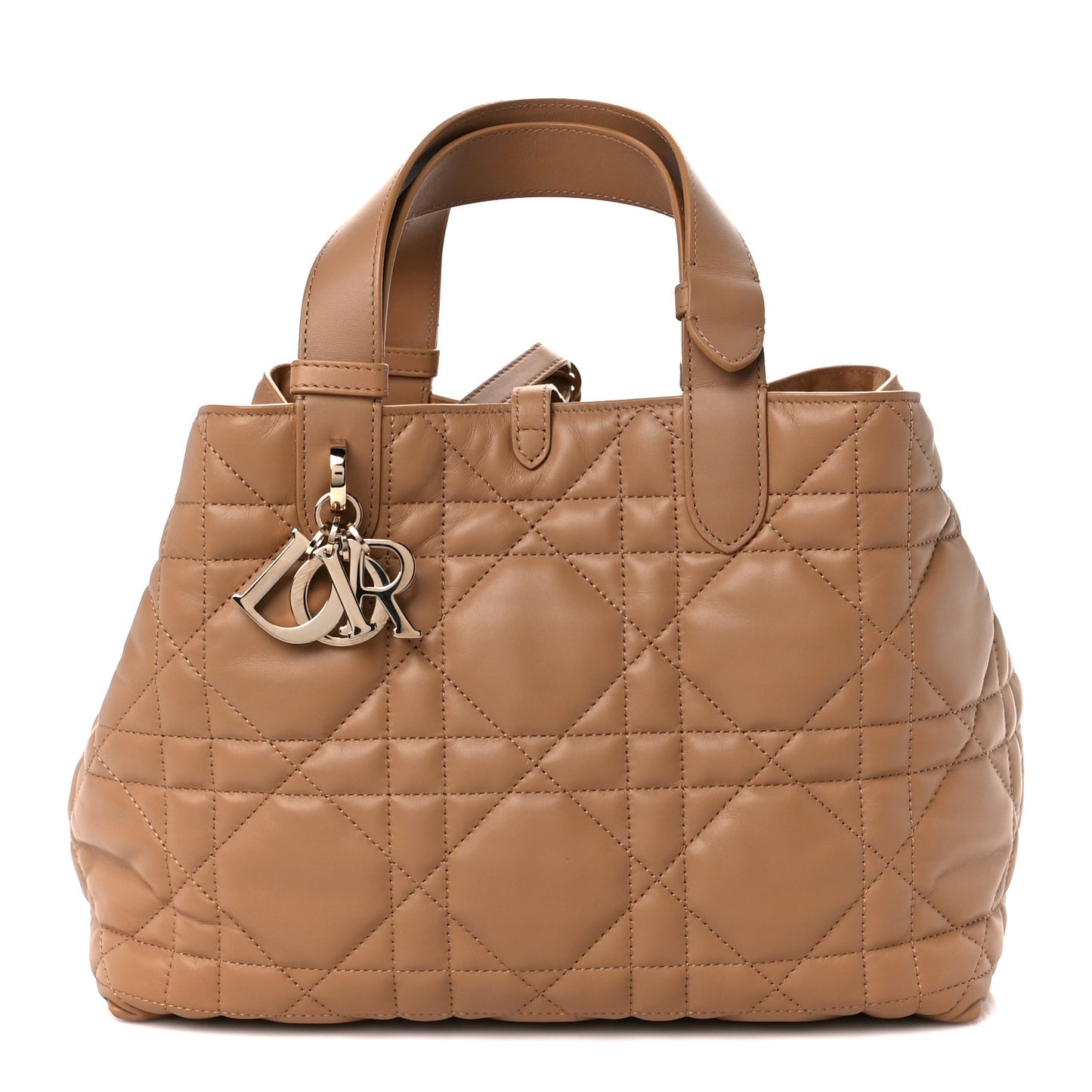 Calfskin Macrocannage Medium Toujour Powder Tan