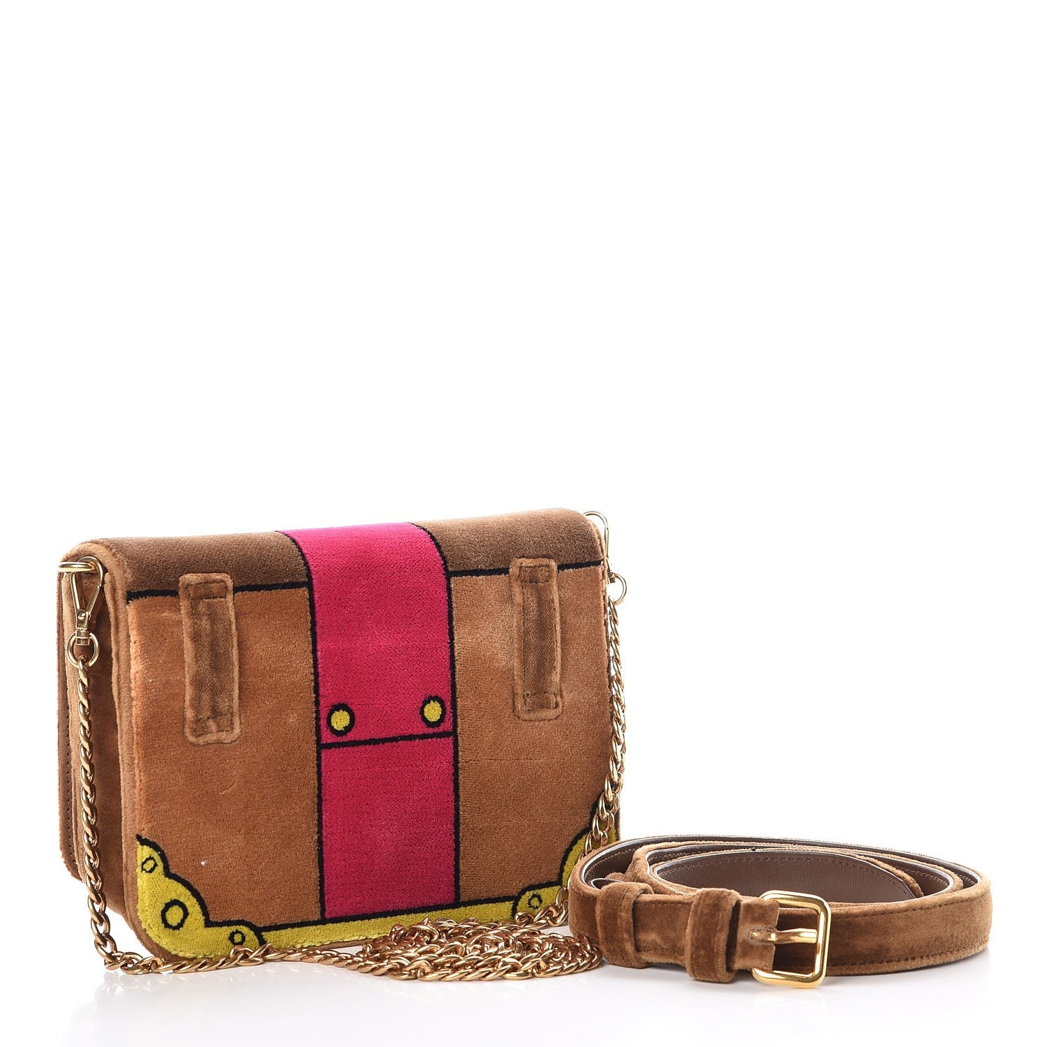 Prada Velvet Cahier Belt Bag Cammello 4 of 9