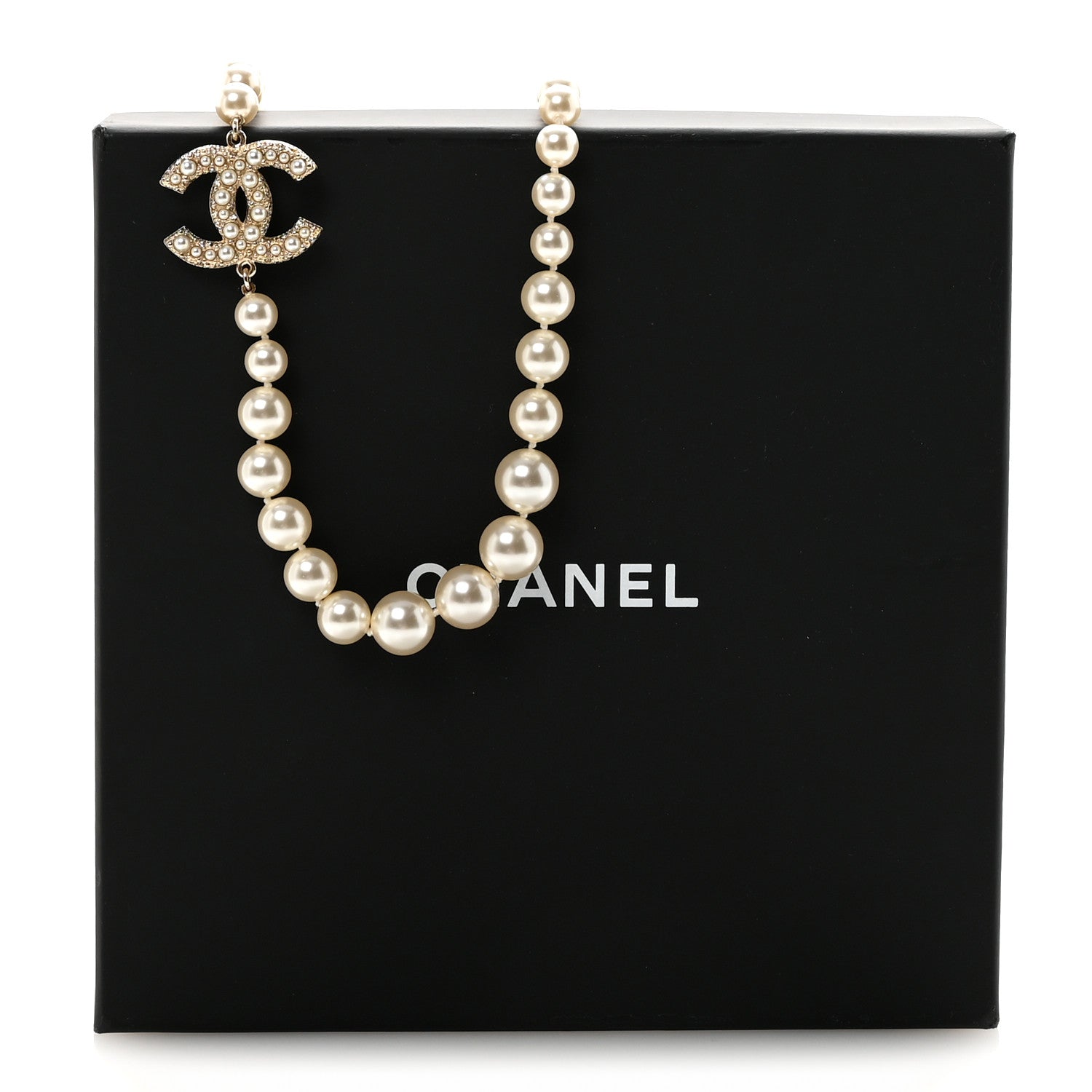 Chanel Pearl CC 100th Anniversary Necklace Light Gold 7 of 7