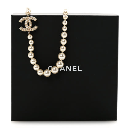Chanel Pearl CC 100th Anniversary Necklace Light Gold 7 of 7