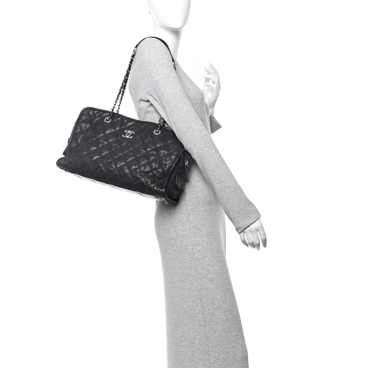 Chanel Caviar Quilted French Riviera Tote Black 2 of 13