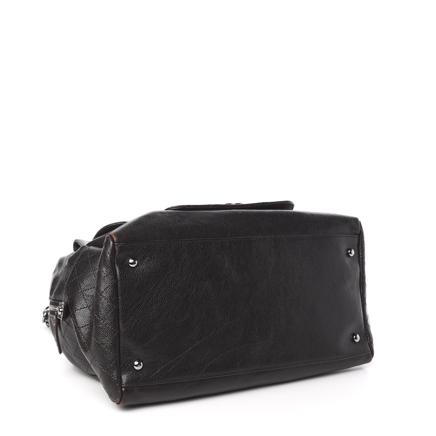 Chanel Glazed Caviar Pocket In The City Tote Brown 4 of 12
