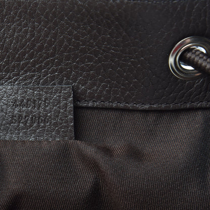 Gucci Monogram Dollar Calfskin O Drawstring Backpack Beige Ebony Testa di Moro Dark Chocolate 6 of 8