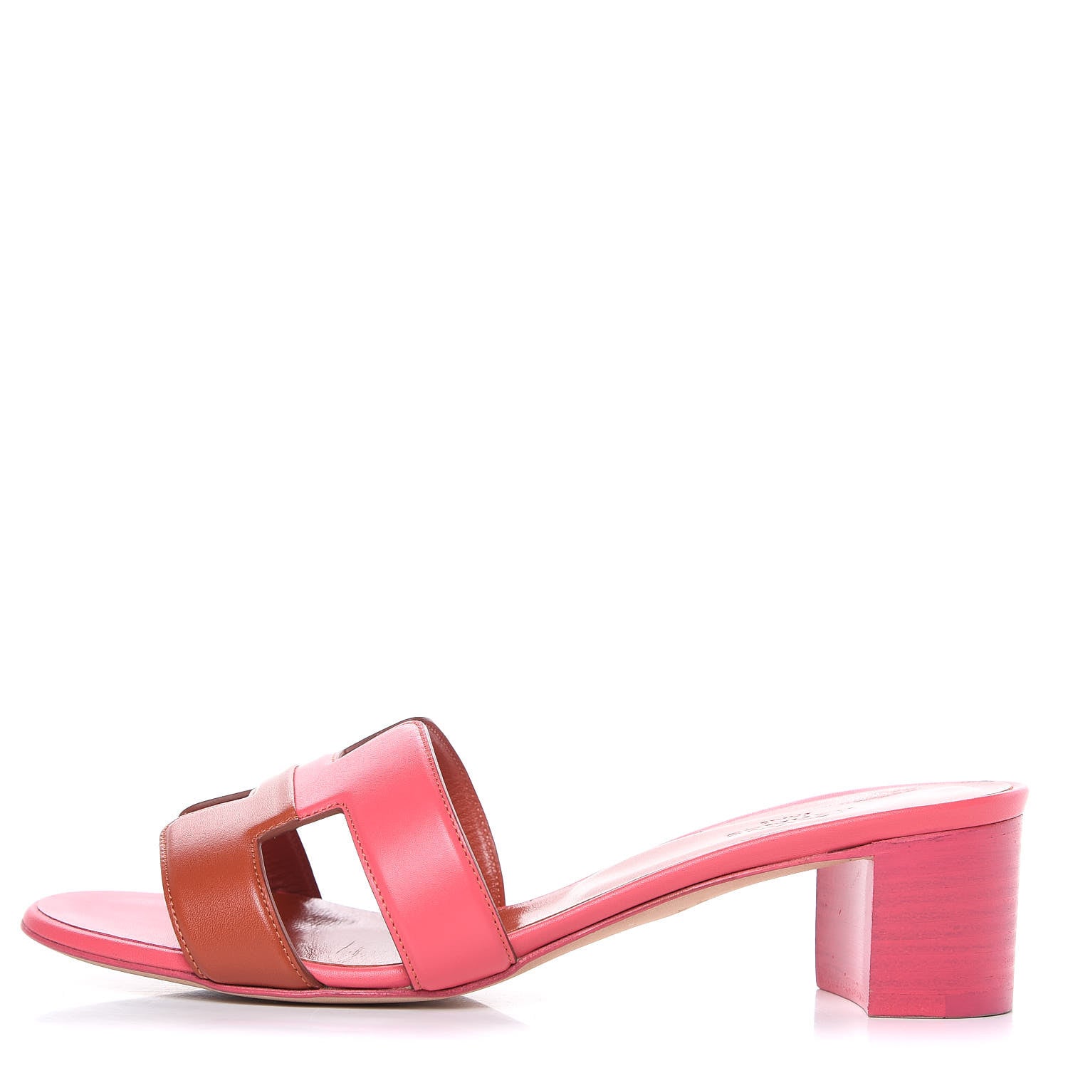 Hermes Calfskin Oasis Sandals 36 Fuschia Orange Brulee 1 of 10