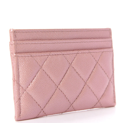 Chanel Iridescent Caviar Quilted Card Holder Rose Pink 3 of 8