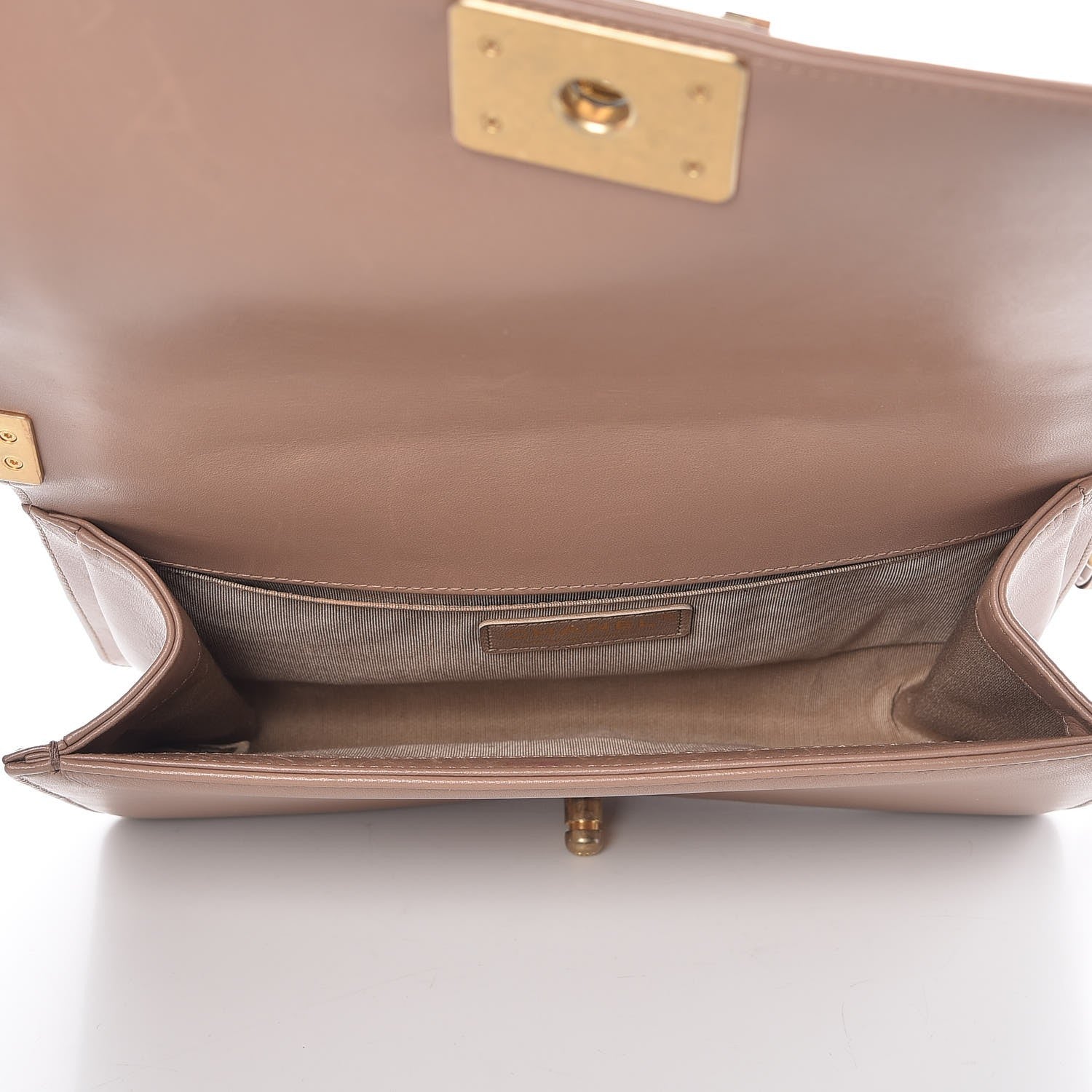 Chanel Lambskin Quilted Medium Boy Flap Dark Beige 5 of 8