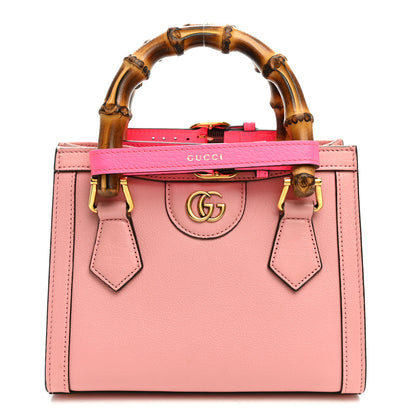 Gucci Wonka Grain Calfskin Mini Diana Tote Bag Wild Rose Fuxia Fluo 1 of 12
