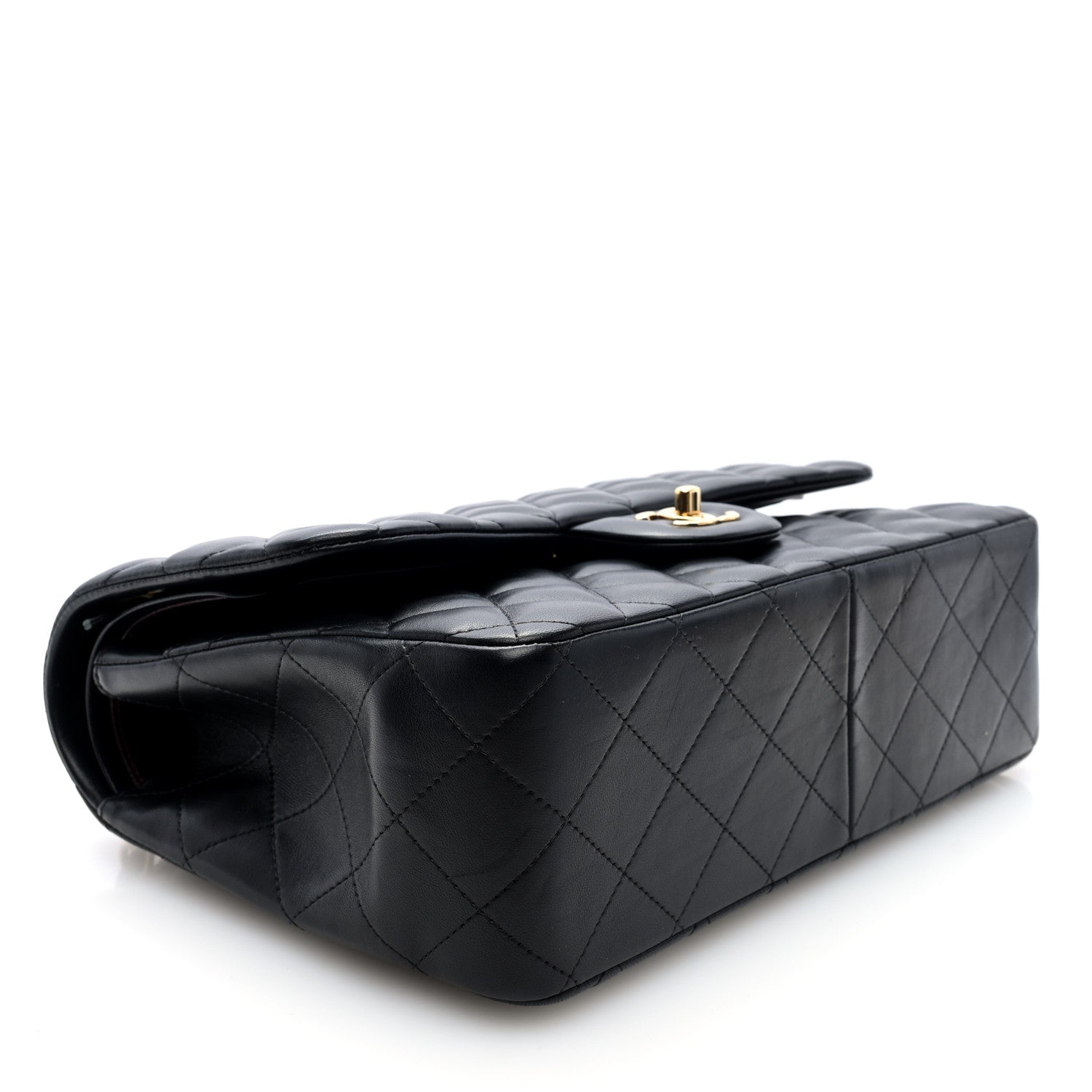 Chanel Lambskin Quilted Jumbo Double Flap Black 4 of 10
