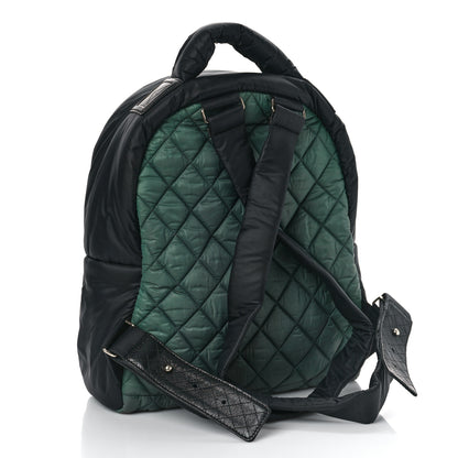 Chanel Nylon Quilted Coco Cocoon Backpack Khaki Black 3 of 9