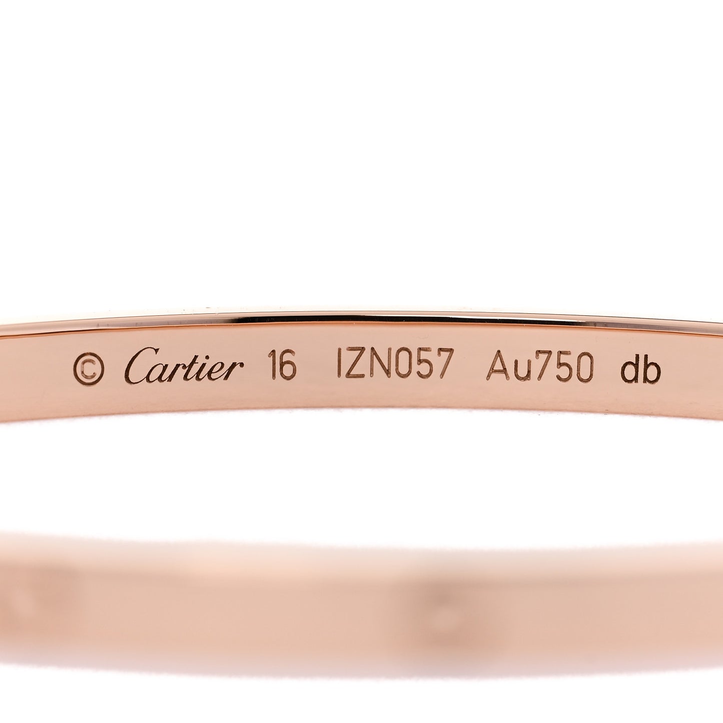 18K Pink Gold Small LOVE Bracelet 16