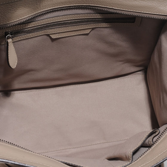 Celine Drummed Leather Shoulder Luggage Dune 5 of 9
