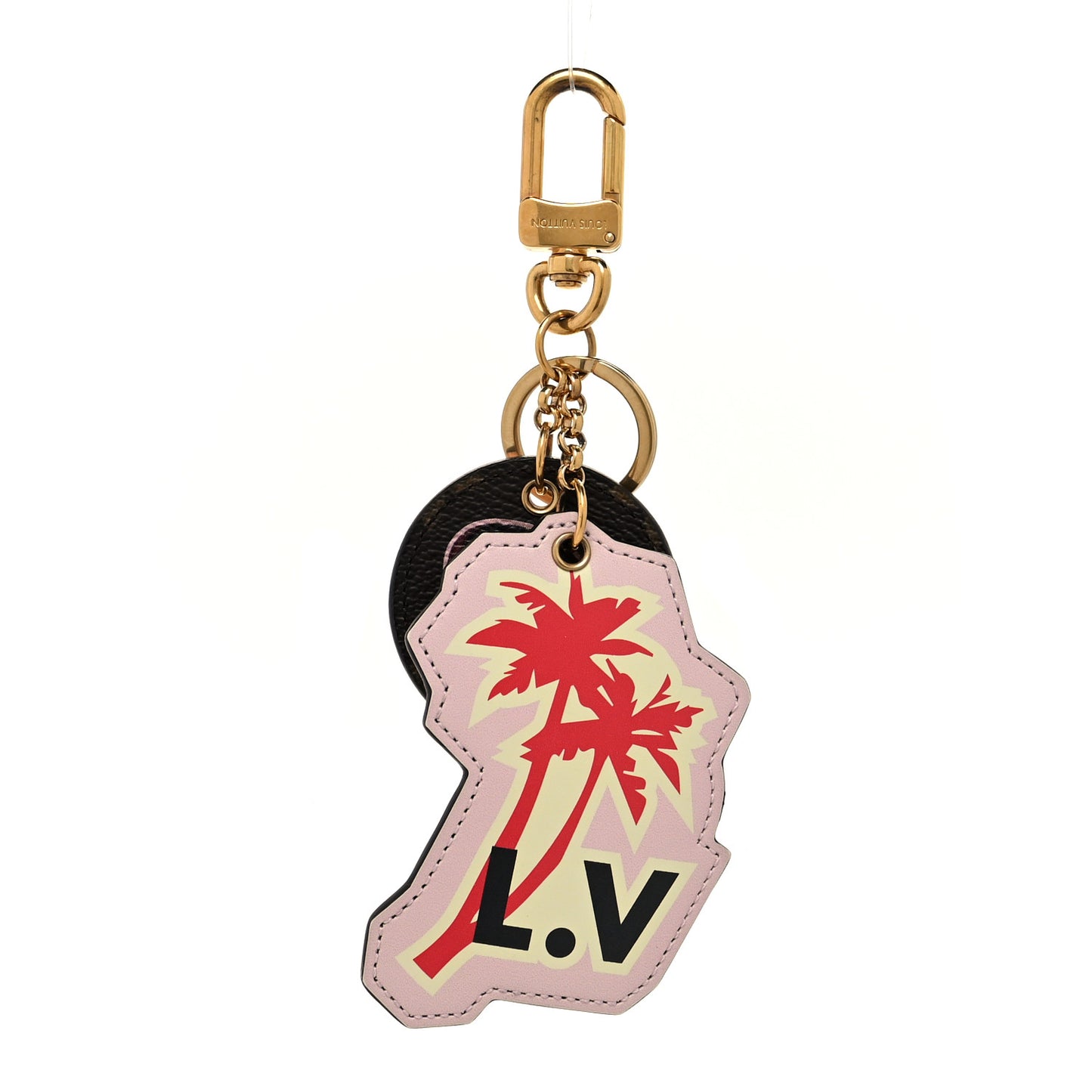 Calfskin Monogram World Tour Bag Charm Key Holder