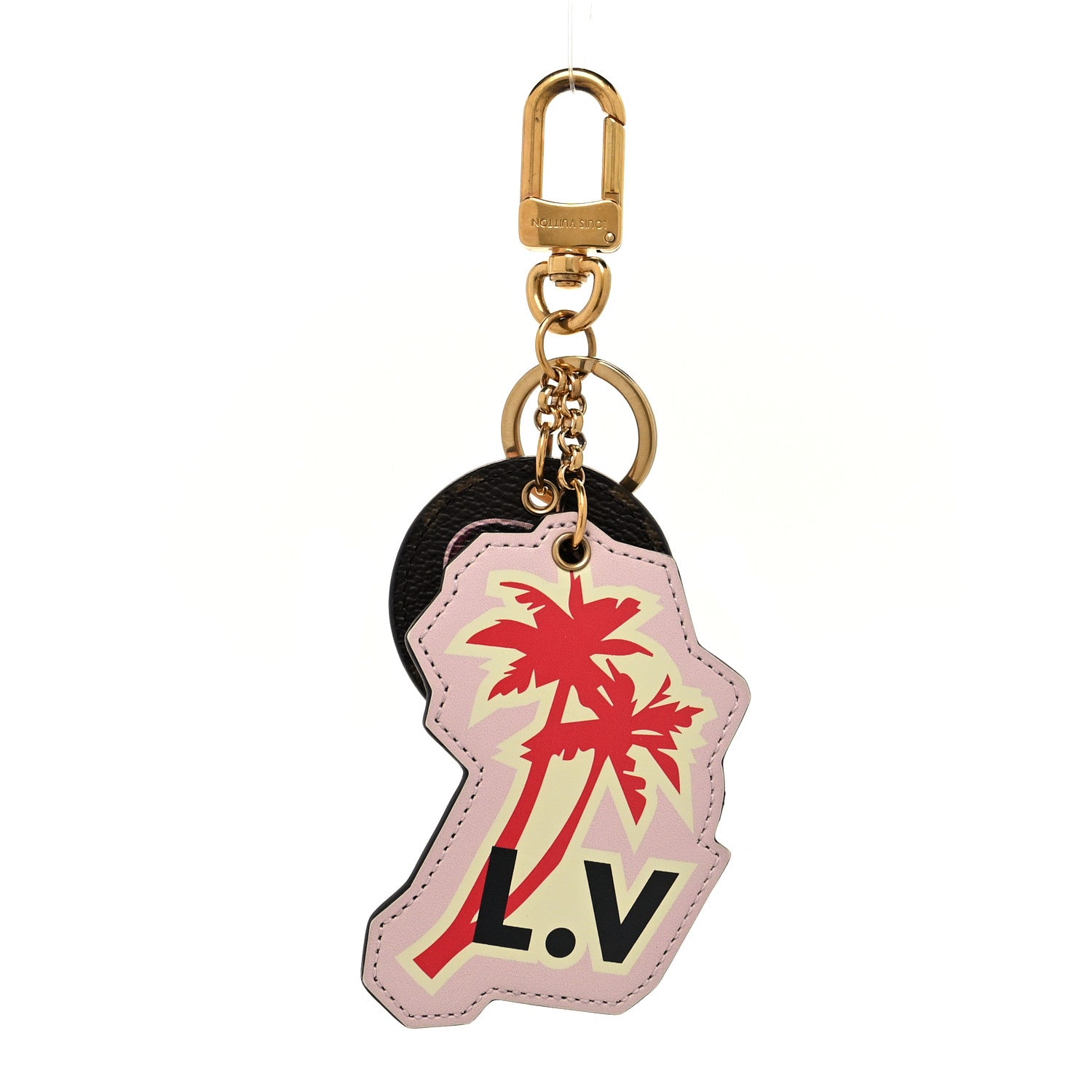 Louis Vuitton Calfskin Monogram World Tour Bag Charm Key Holder 1 of 3