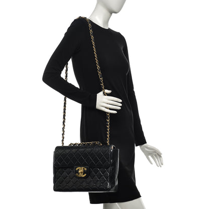 Chanel Lambskin Quilted Jumbo Single Flap Navy 2 of 9