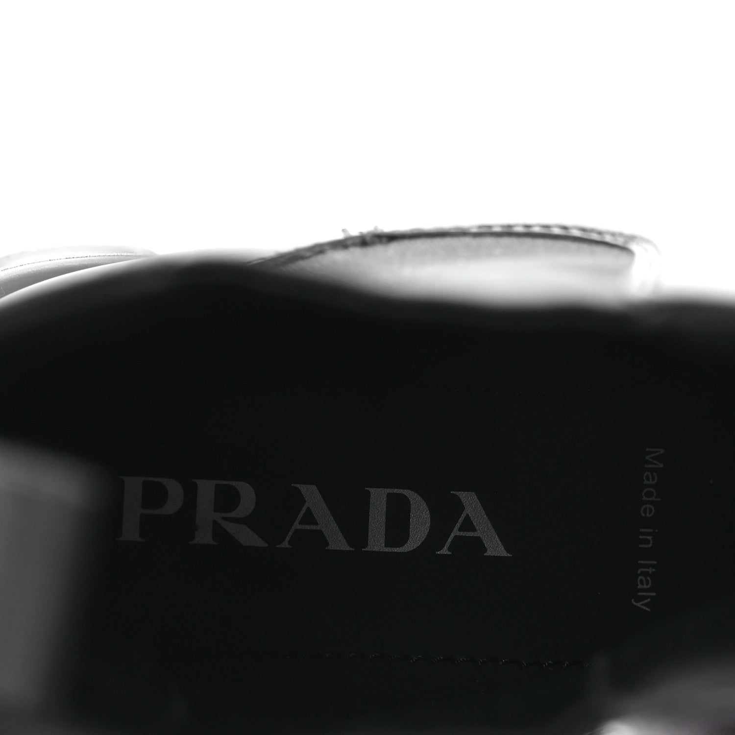 Prada Spazzolato Rois Triangle Monolith Chelsea 55mm Boots 39 Black 9 of 11