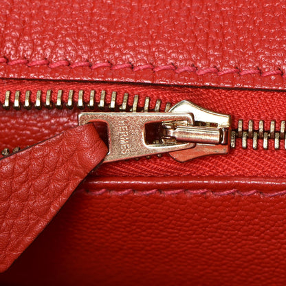 Hermes Togo Birkin 35 Rouge Casaque 11 of 25