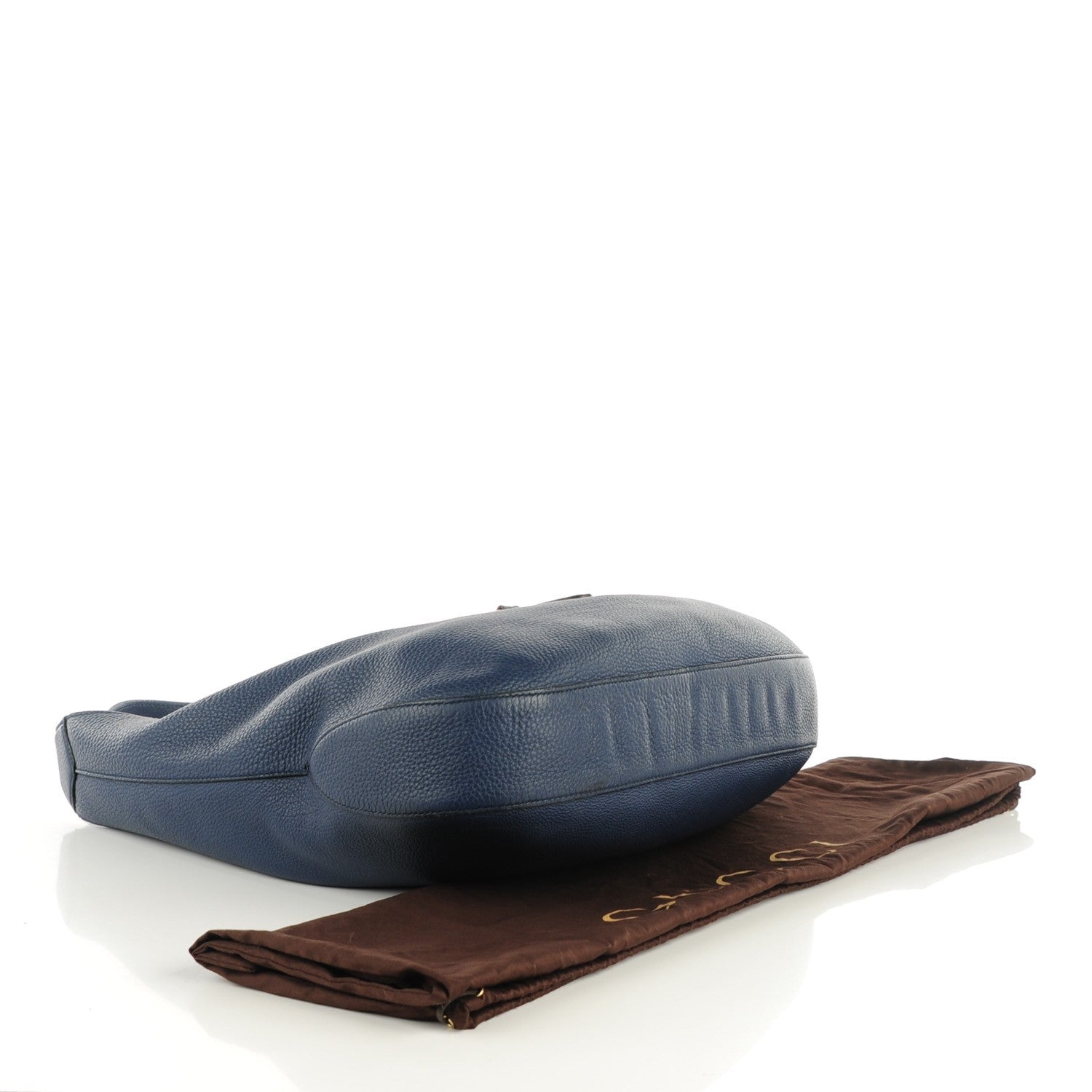 Gucci Soft Grained Calfskin Large Jackie Hobo Classic Blue Marine 4 of 11