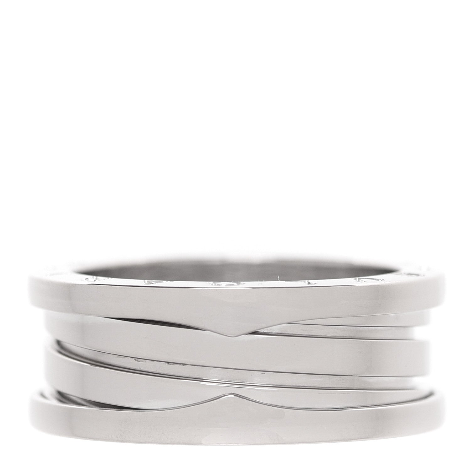 Bulgari 18K White Gold B.Zero1 Three-Band Ring 58 8.25 1 of 5