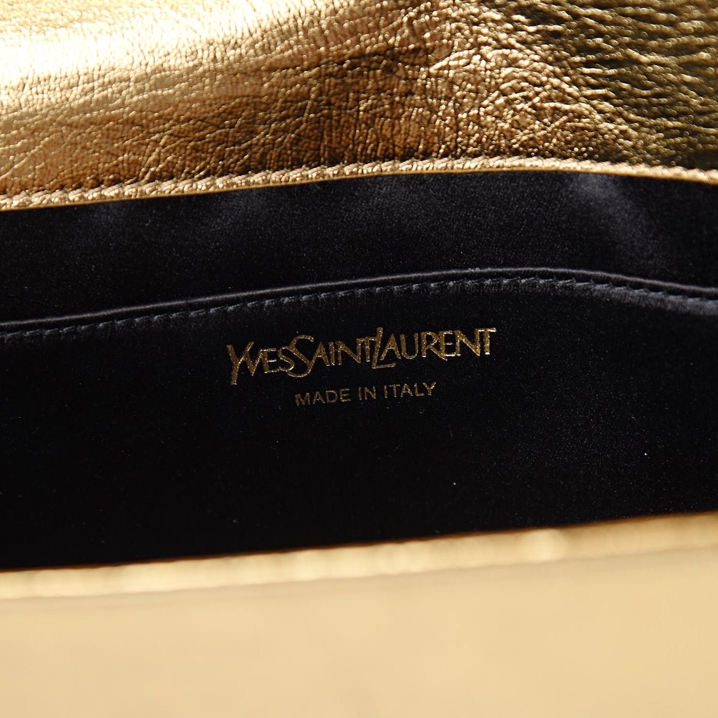Metallic Calfskin Monogram Large Belle De Jour Clutch Gold