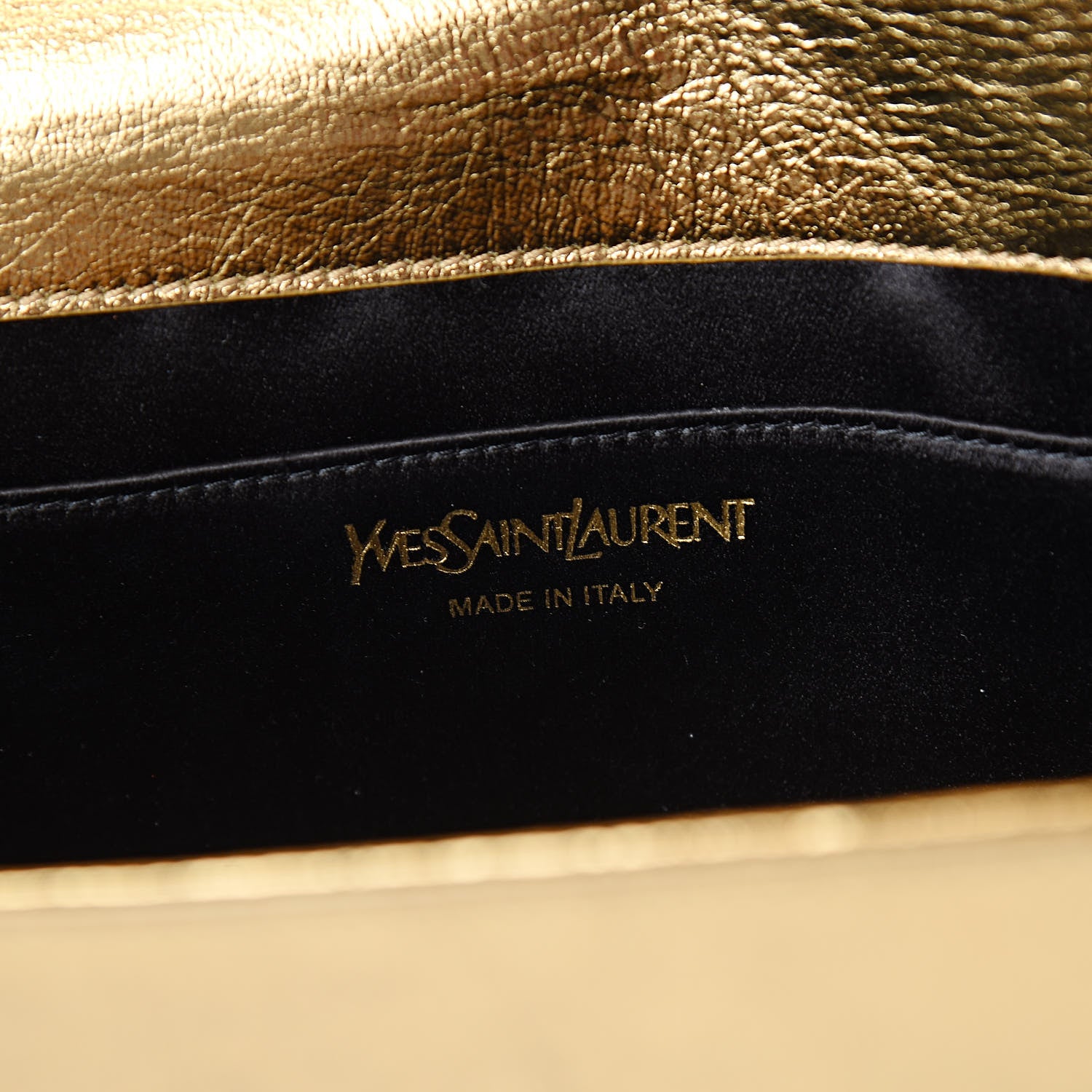 Saint Laurent Metallic Calfskin Monogram Large Belle De Jour Clutch Gold 6 of 7
