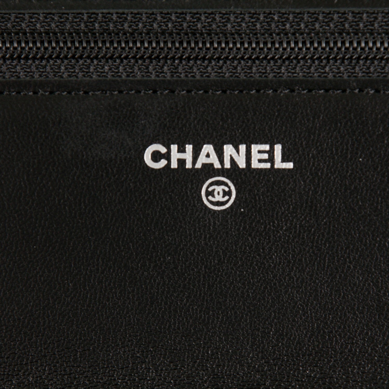 Chanel Lambskin Camellia Embossed Wallet On Chain WOC Black 6 of 8