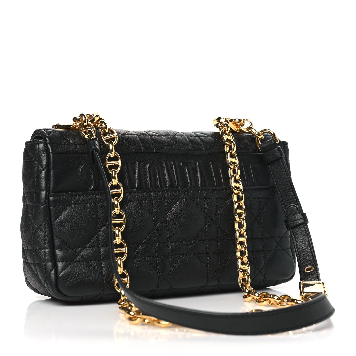 Calfskin Cannage Small Caro Bag Black