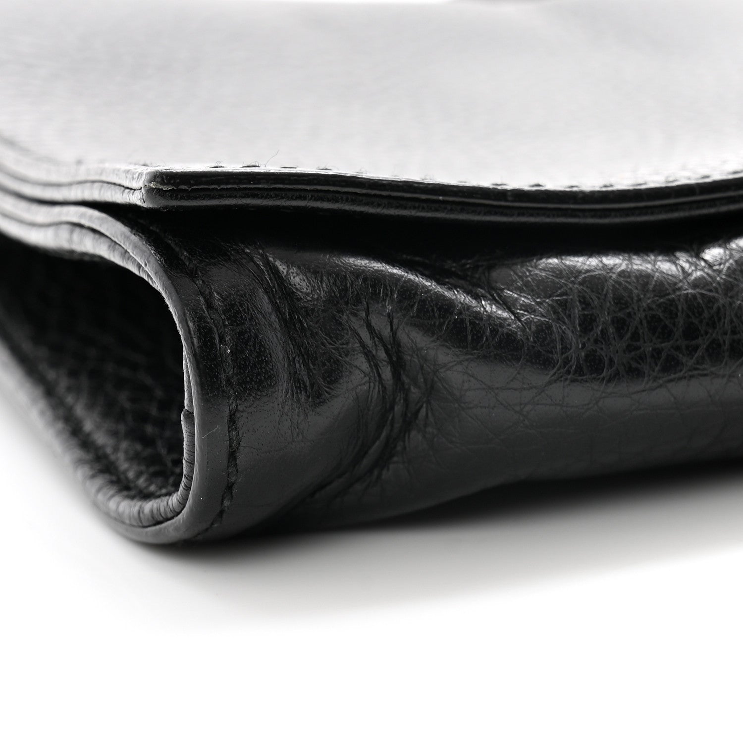 Gucci Pebbled Calfskin Medium Soho Clutch Black 8 of 11