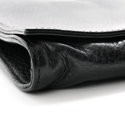 Gucci Pebbled Calfskin Medium Soho Clutch Black 8 of 11