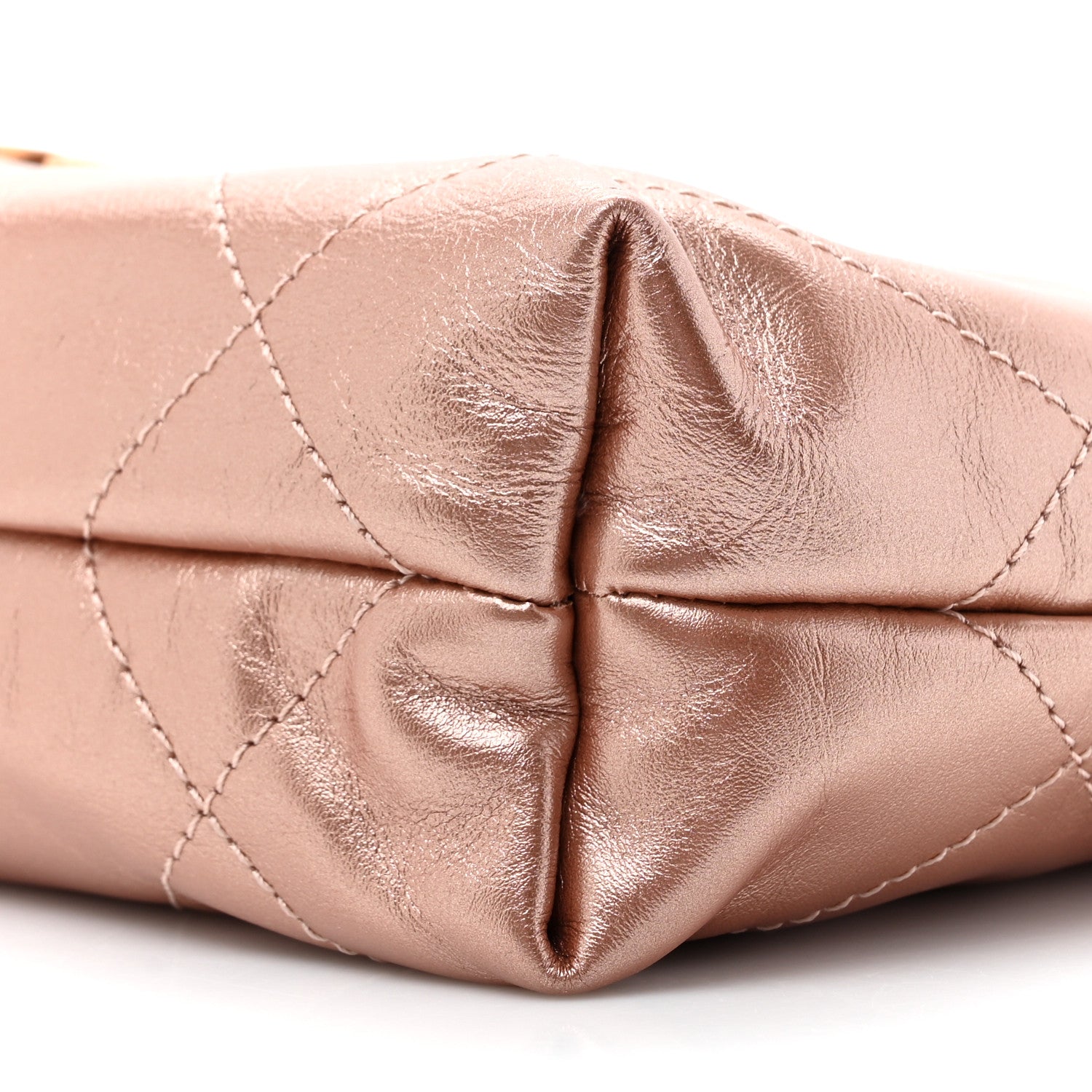 Chanel Metallic Calfskin Quilted Mini Chanel 22 Copper 9 of 10