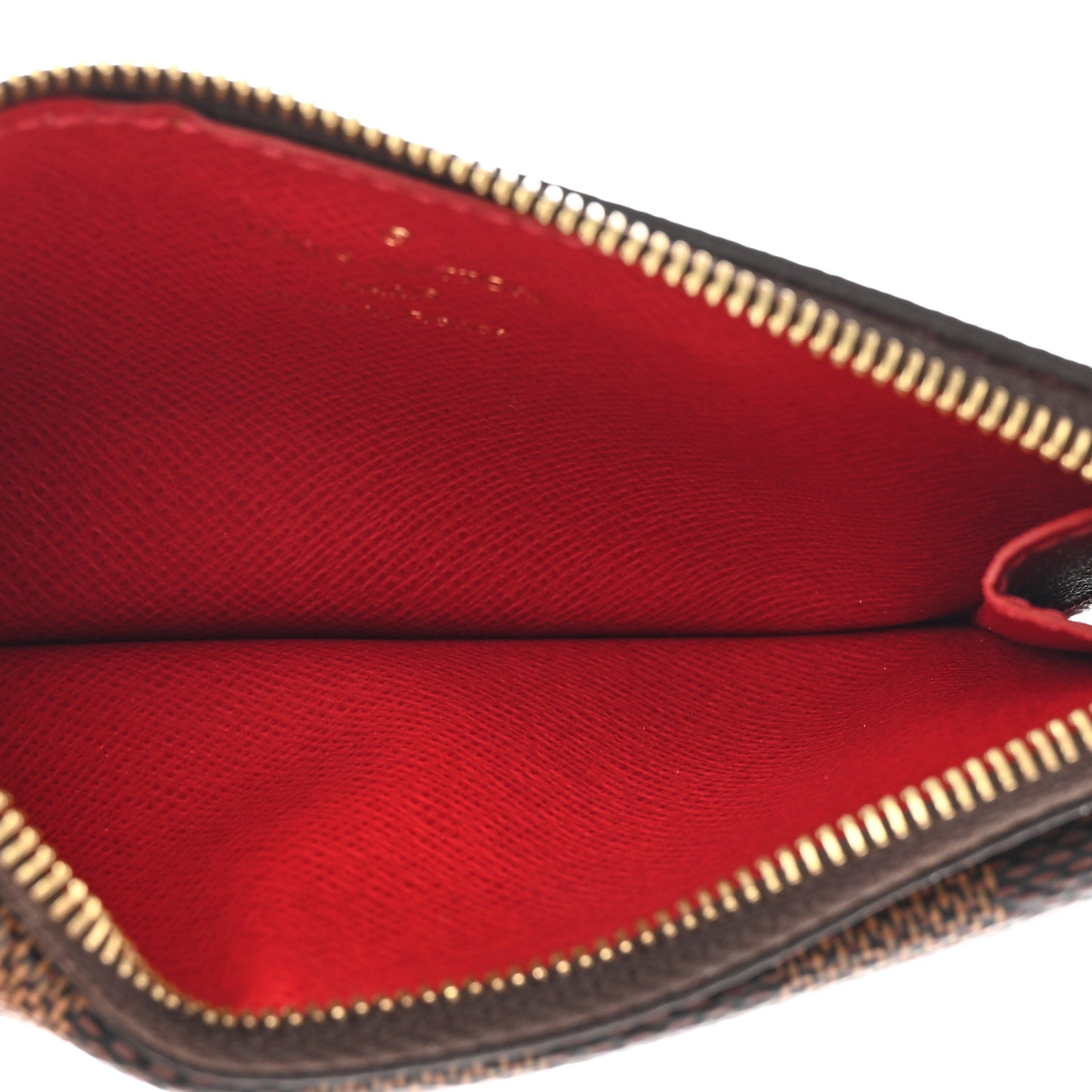 Damier Ebene Recto Verso Card Holder Red