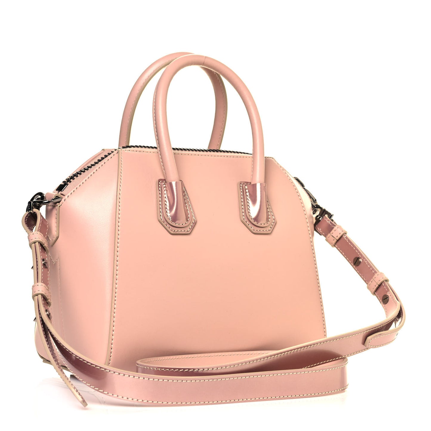 Metallic Calfskin Mini Antigona Light Pink