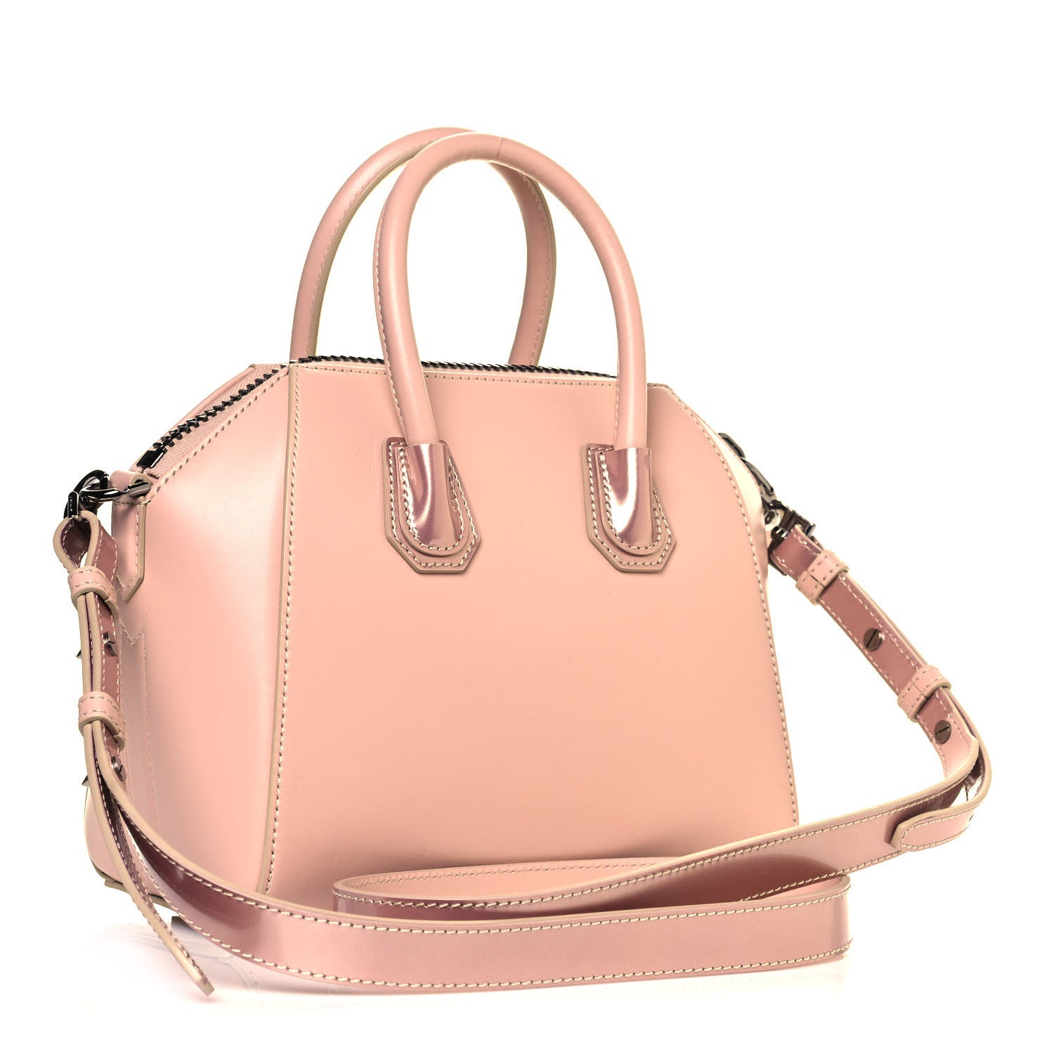 Givenchy Metallic Calfskin Mini Antigona Light Pink 4 of 10
